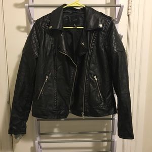 Vegan Leather Biker Jacket